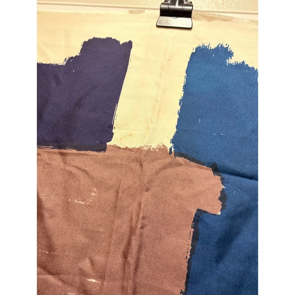 Vintage Geoffrey Beene Scarf Abstract Brushstroke Colorblock Modernist Square